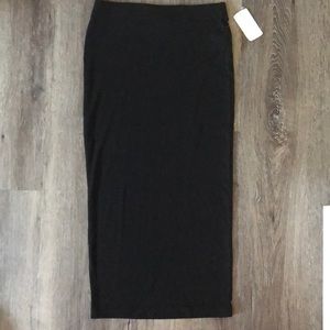 NWT black Forever 21 jersey midi skirt, small
